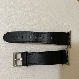 Apple Watch band, genuine leather. A good quality leather. Color black.